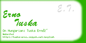 erno tuska business card